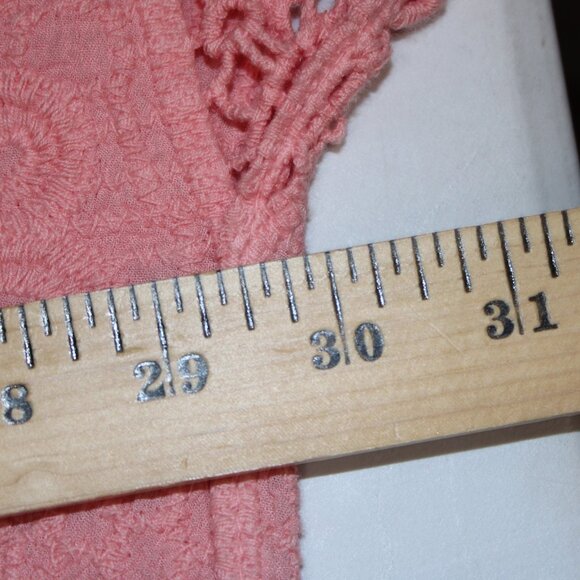 Lane Bryant Top $60 Sz 26/28 Pink Embroidered Tie Cotton Rayon Top - Picture 12 of 12